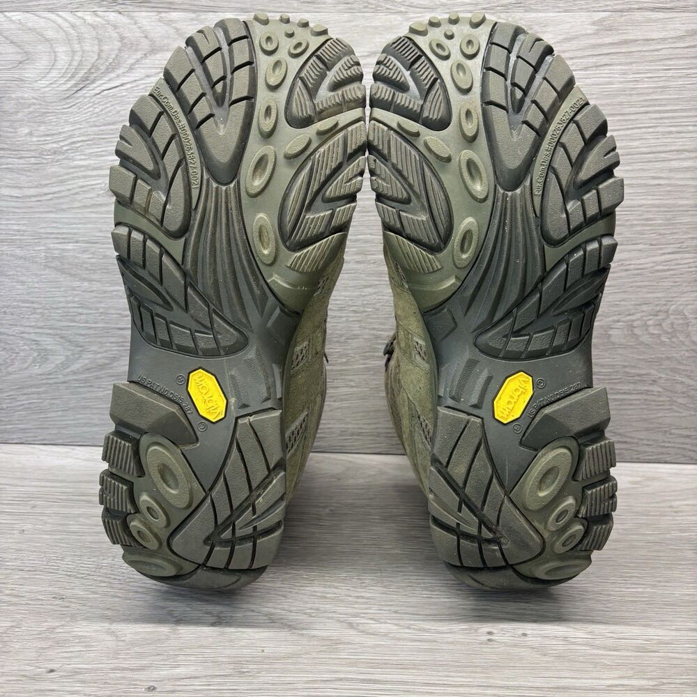 Merrell Moab 2 Mid Boots Mens 10 Green Waterproof Vibram Gorpcore Hiking Trail - Picture 5 of 12
